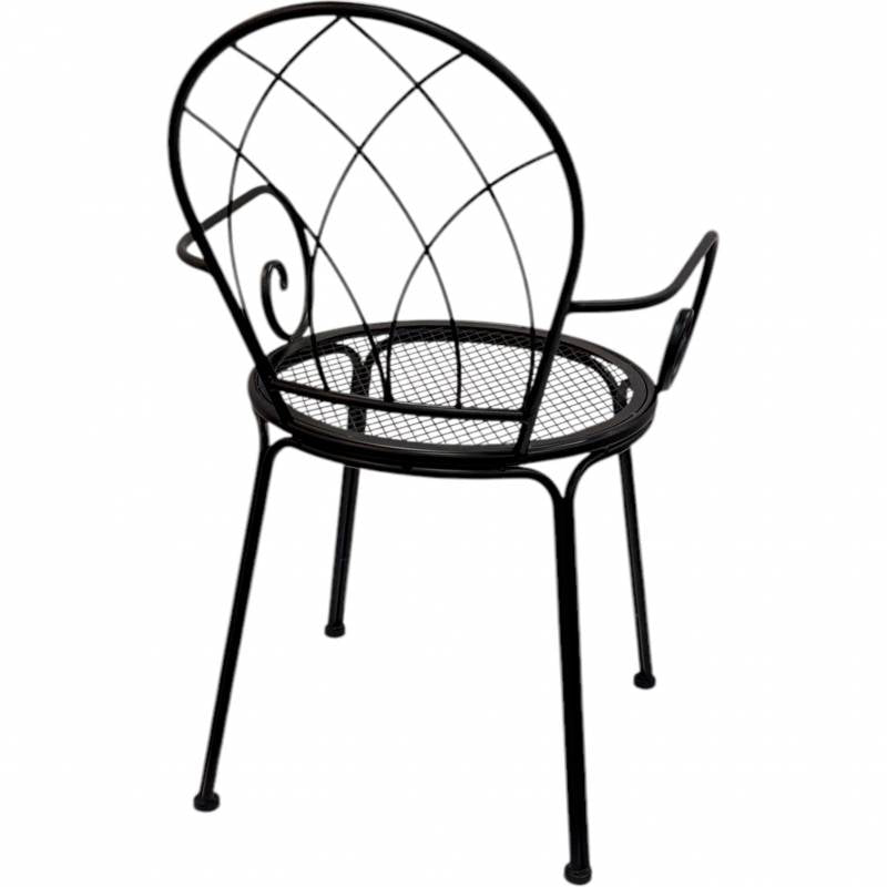 Set 2 Outdoor Modern Chair w Arms 90cm - Image 2