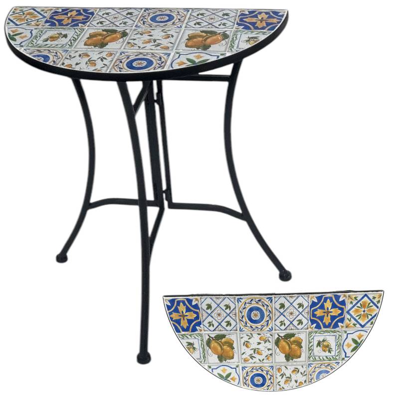 Zen Enclave Outdoor Half Round Table 69cm
