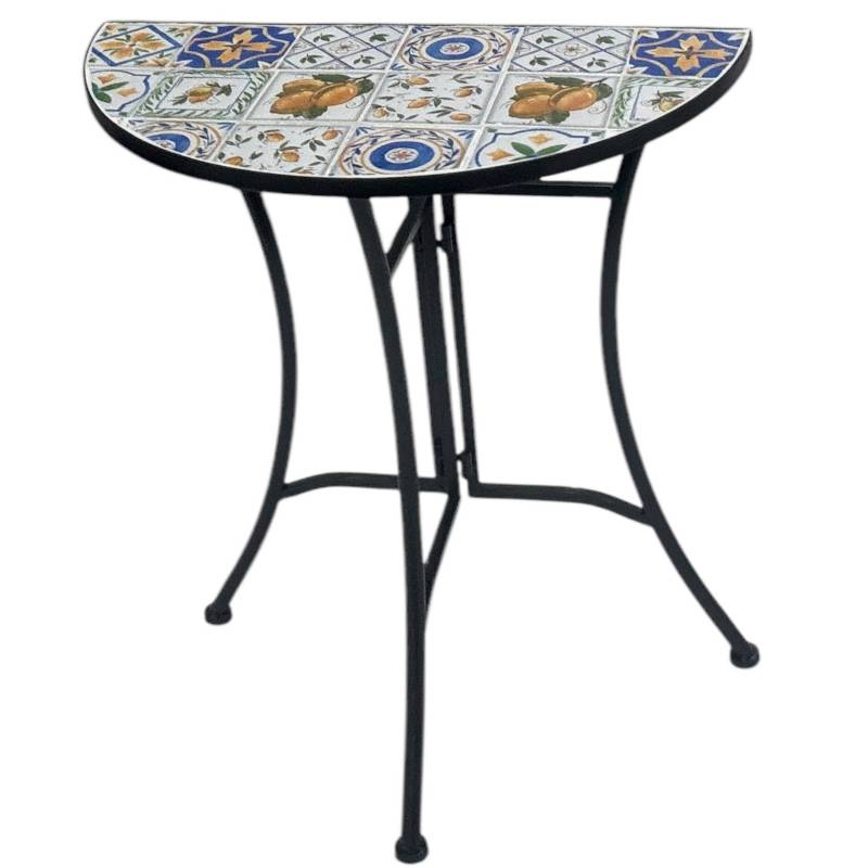 Zen Enclave Outdoor Half Round Table 69cm - Image 2