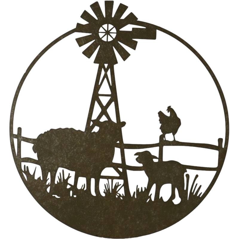 Sheep At The Farm Wall Art 71cm