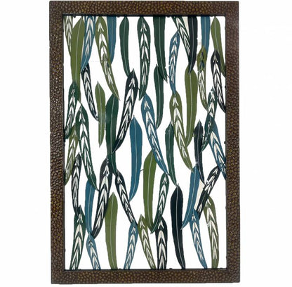 Galvanised Leaves Wall Art 76cm
