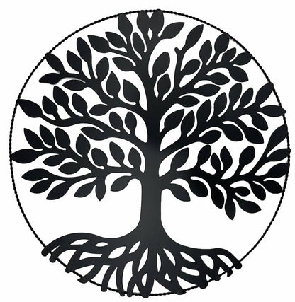 Round Tree Metal Wall Art 53cm