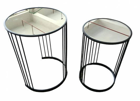 Set 2 Balcombe Mirror Side Table 60cm