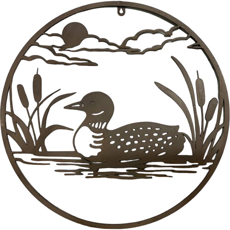 Round Duck Wall Art 46cm