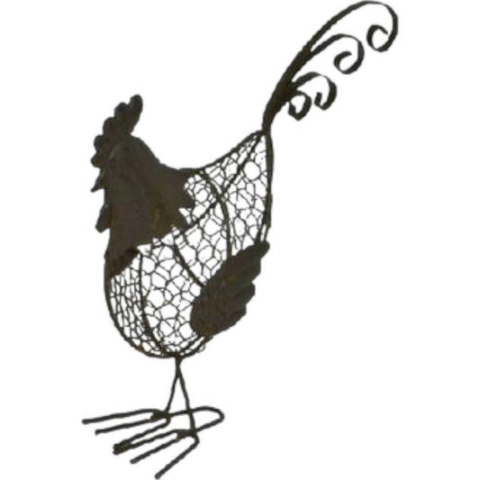 Metal Rooster Statue 25cm