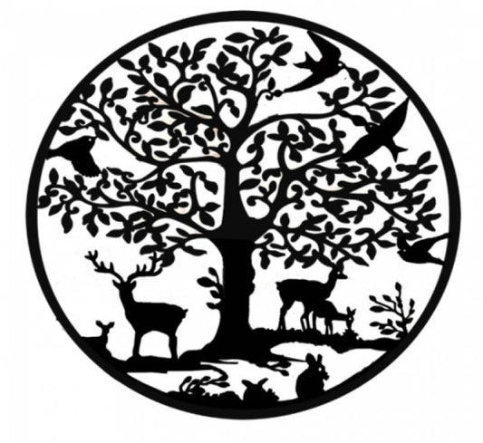 Grazing Deer Wall Art 60cm