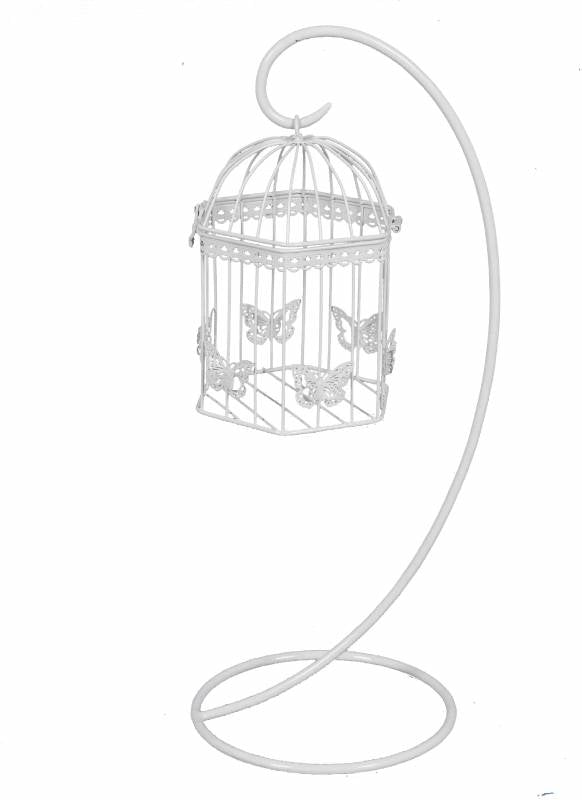 Hanging Bird Cage on Stand 55cm