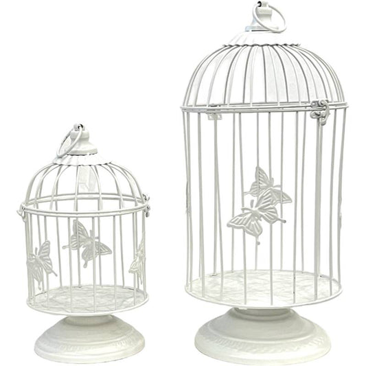 Set 2 Butterfly Bird Cage 46cm
