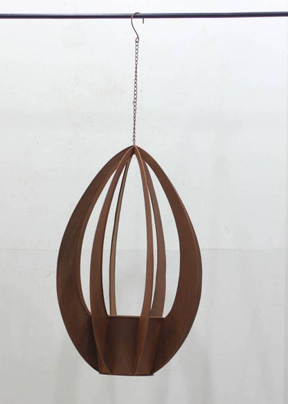 Large Hanging Metal Planter 70cm - Image 2