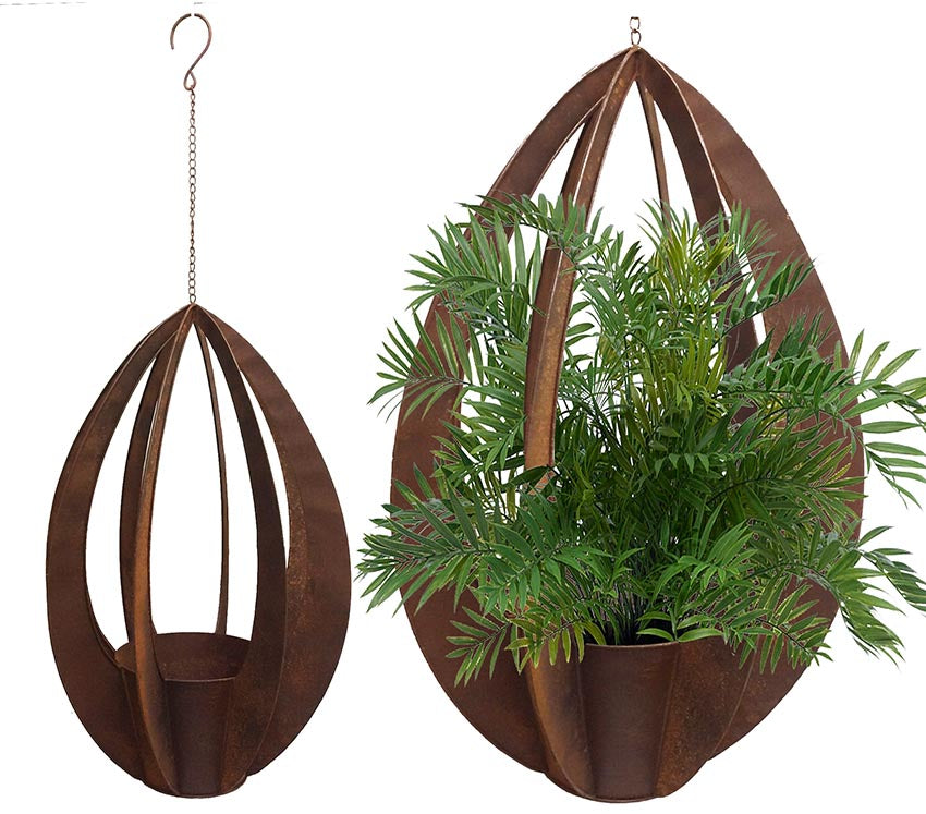 Large Hanging Metal Planter 70cm
