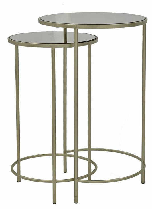 Set 2 Sally Glass Side Table 65cm - Image 2