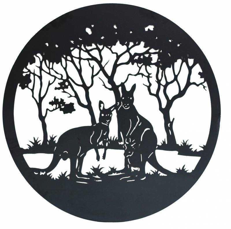 Set 2 Kangaroo Duo Wall Art 98cm