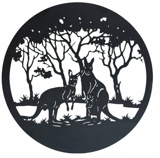 Set 2 Kangaroo Duo Wall Art 98cm