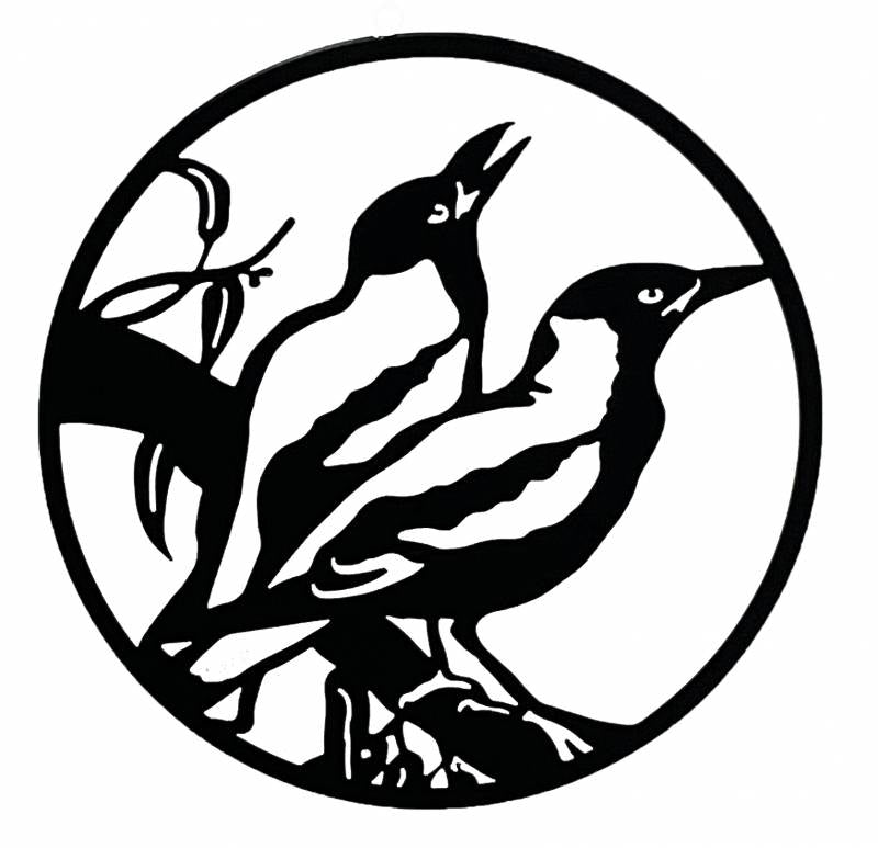 Set 2 Magpie Wall Art 98cm