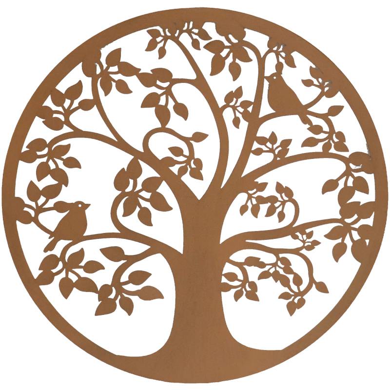 Sunset Bird In Tree Wall Art 60cm