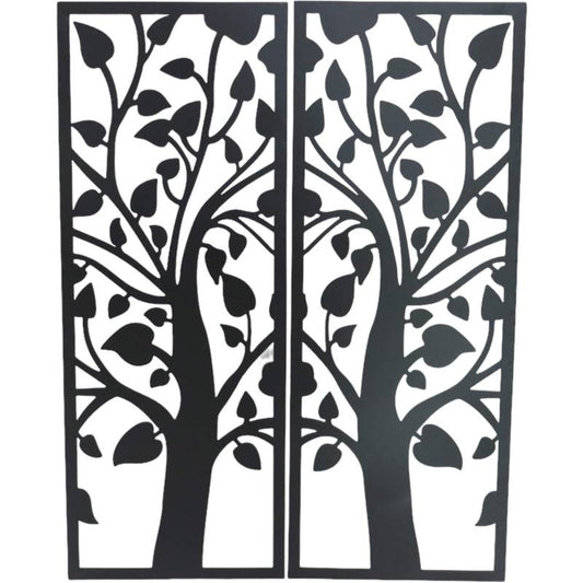 Set 2 Double Tree Wall Art 91cm
