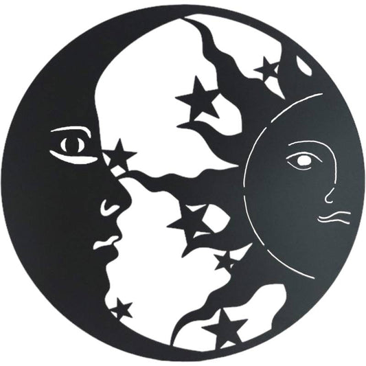 Set 2 Moon & Sun Wall Art 60cm
