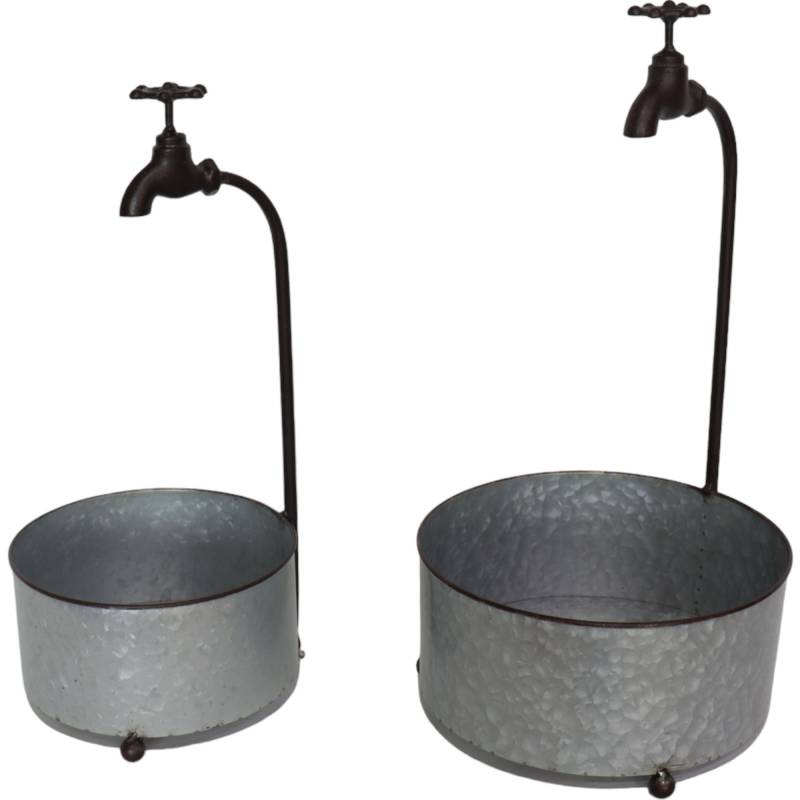 Set 2 Marilyn Metal Planter 48cm