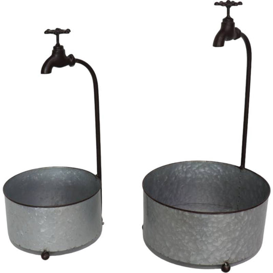 Set 2 Marilyn Metal Planter 48cm