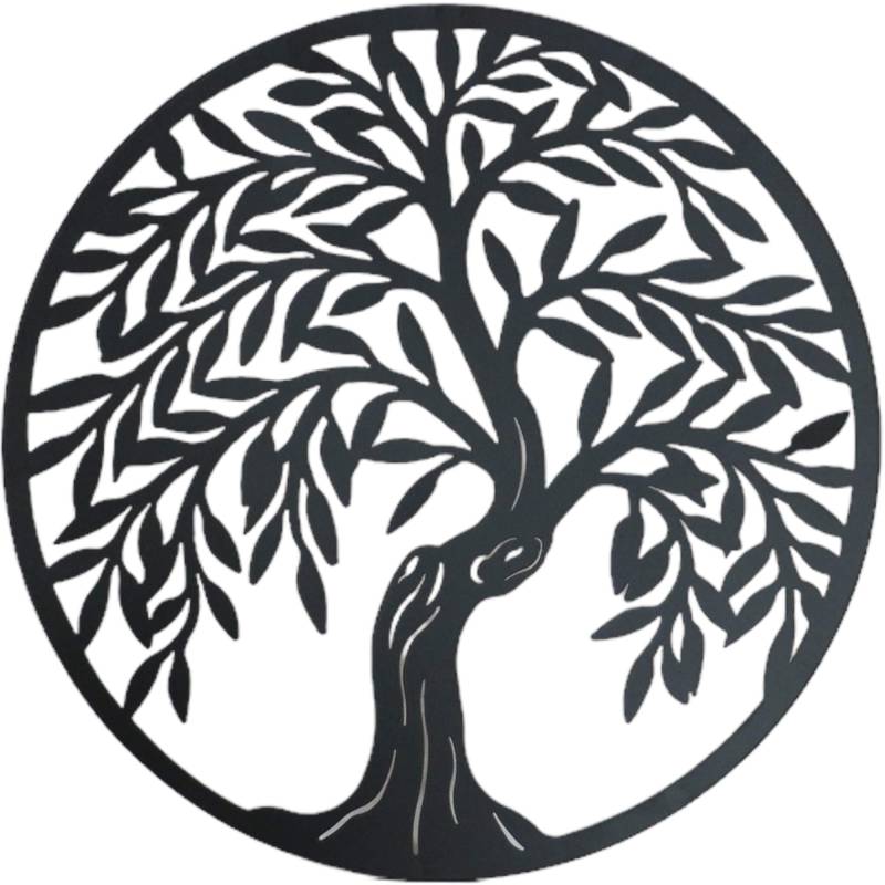 Round Tiger Tree Wall Art 40cm