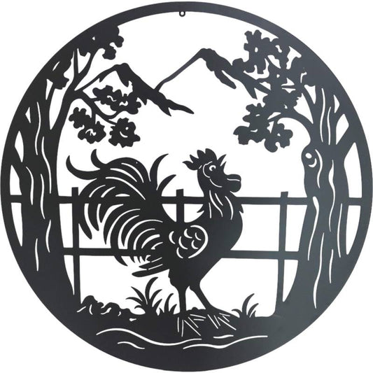 Set 2 Rooster Wall Art 98cm