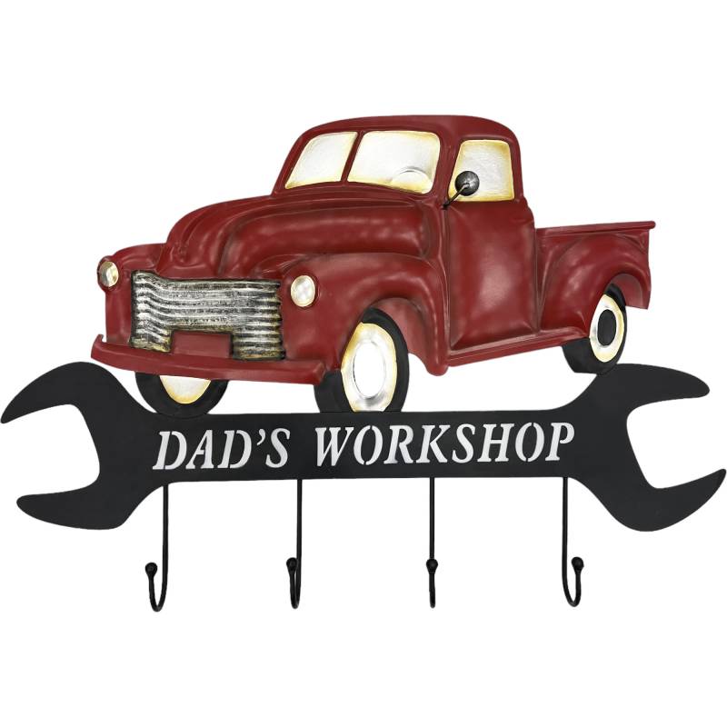 Set 2 Dads Workshop Red Truck w Hooks 41cm