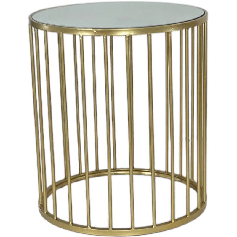 Set 2 Riverside Mirrored Side Table 43x50cm - Image 3