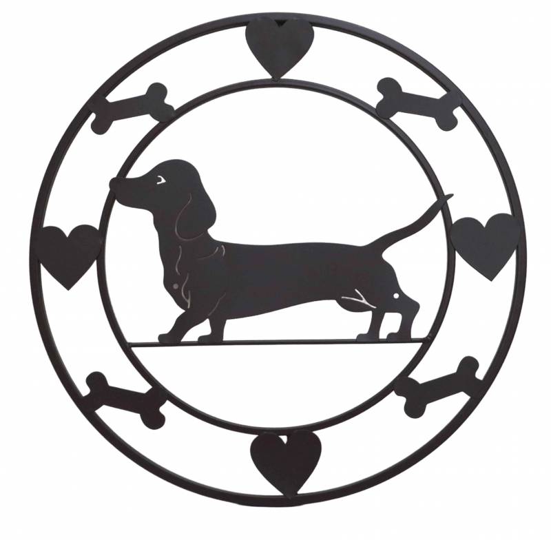 Round Dachshund Wall Art 40cm