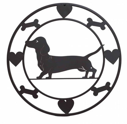 Round Dachshund Wall Art 40cm