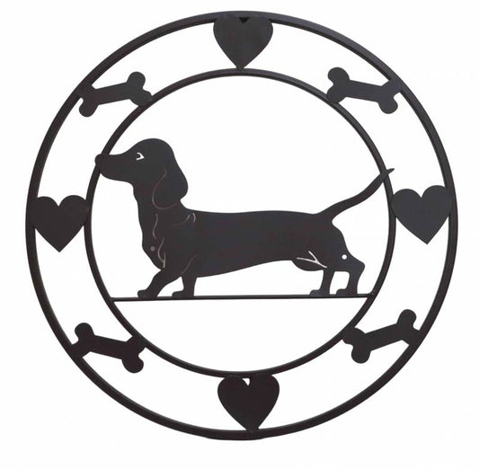 Round Dachshund Wall Art 40cm