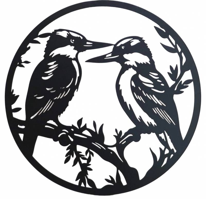 Round Happy Kookaburra Wall Art 40cm