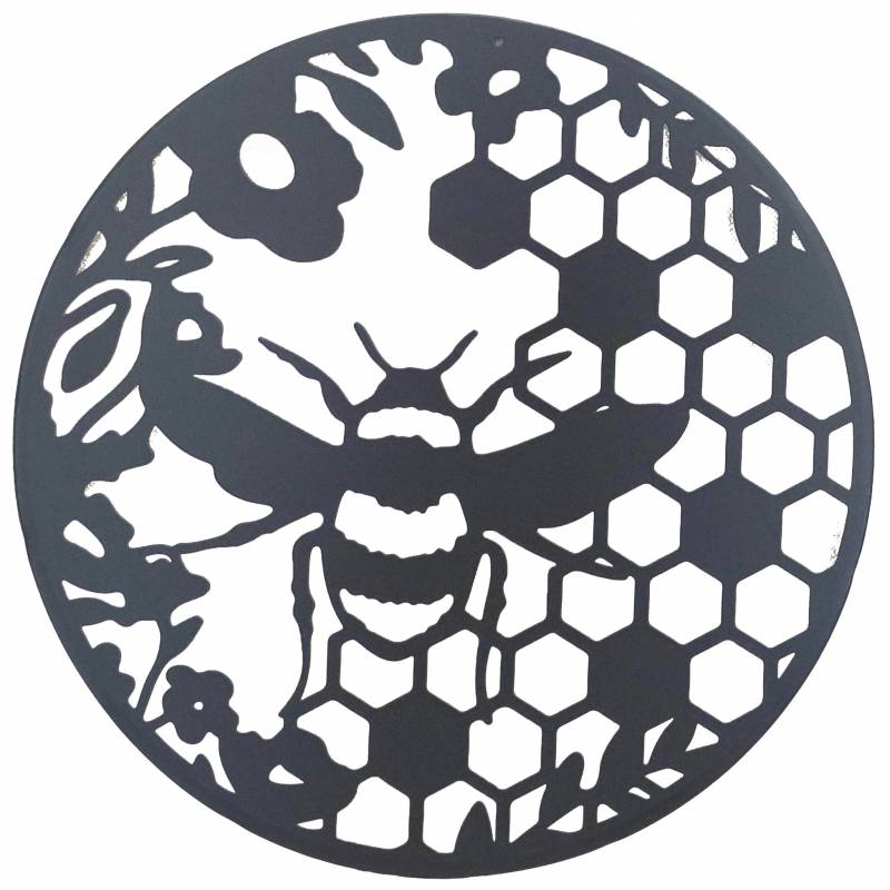 Round Bumble Bee Wall Art 40cm