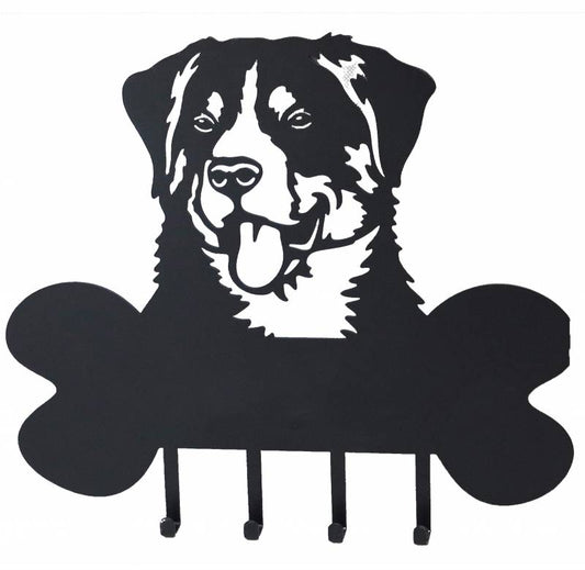 Happy Dog Wall Art w 4 Hooks 27cm