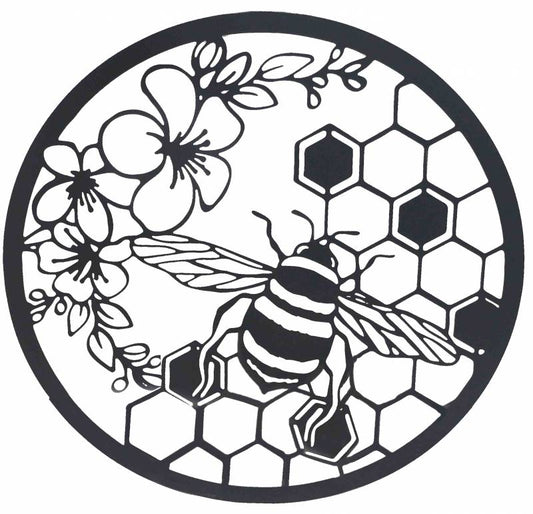 Beehive Producing Honey Wall Art 60cm