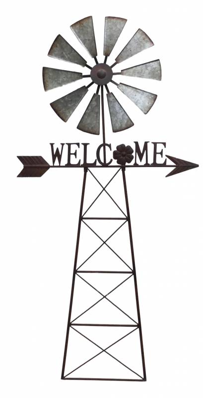 Welcome Windmill Wall Art 112cm