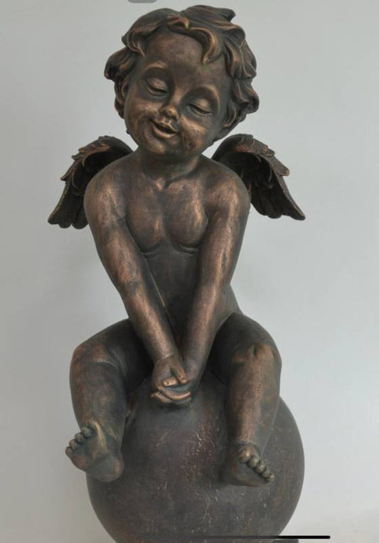 Angel On Ball Statue 52cm