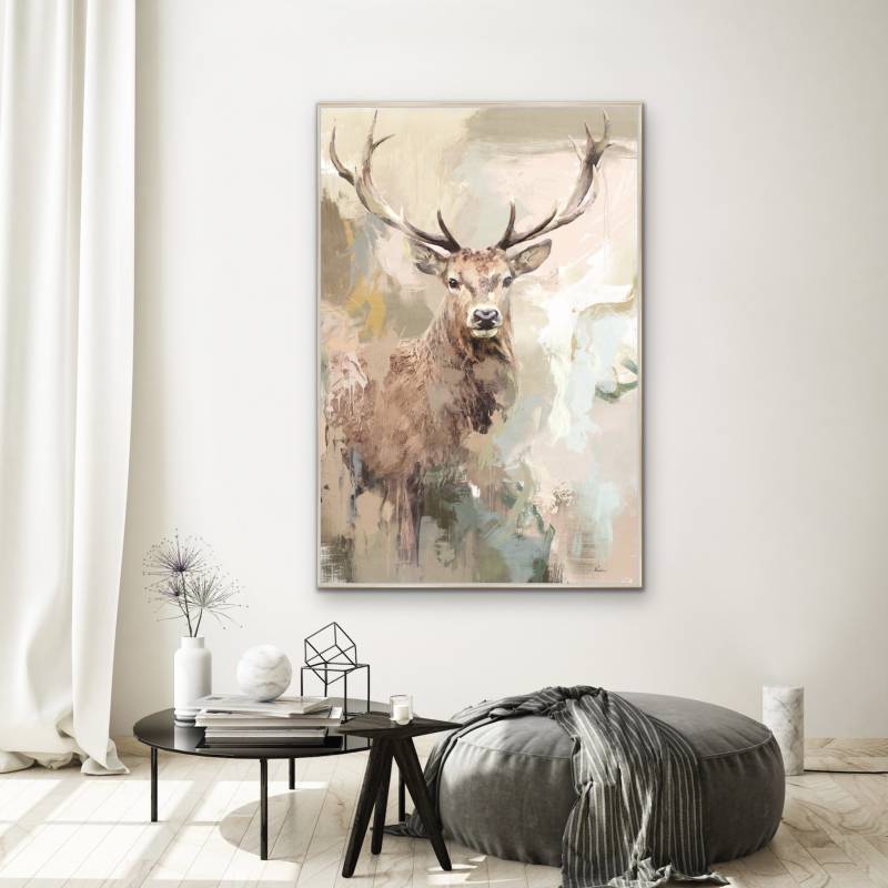 Hulio Deer Framed Canvas 120cm - Image 2