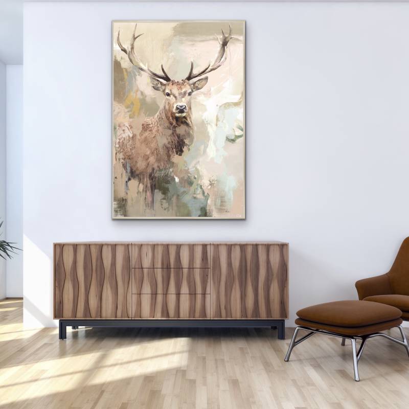 Hulio Deer Framed Canvas 120cm - Image 3
