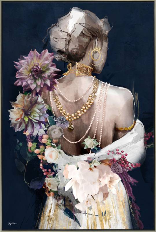 Beautiful Lady Framed Canvas 120cm