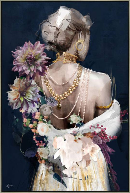 Beautiful Lady Framed Canvas 120cm