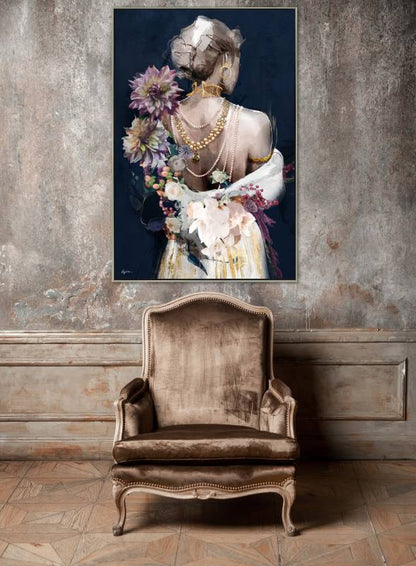 Beautiful Lady Framed Canvas 120cm - Image 2