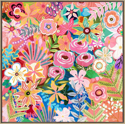 Pop Of Colour Framed Canvas 80cm