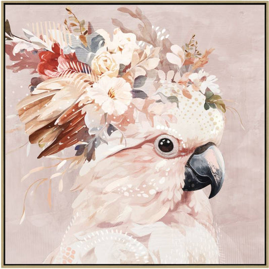 Marnie Cockatoo Framed Canvas 80cm