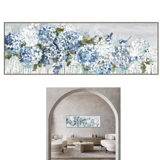 Gertrude Flower Framed Canvas 150x50cm - Image 2