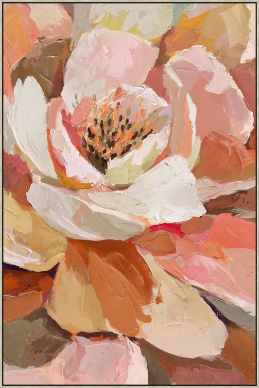 Catalina Flower Framed Canvas 90cm