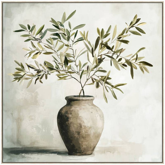 Olive In Vase Framed Artwork 80cm