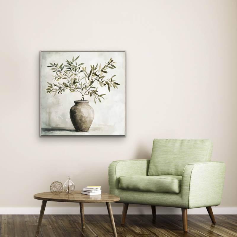 Olive In Vase Framed Artwork 80cm - Image 2