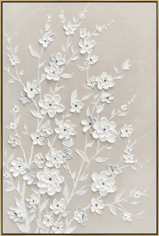 Neutral Flower Artwork 120cm