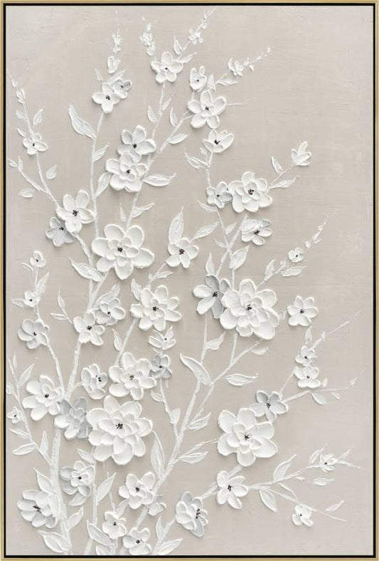 Neutral Flower Artwork 120cm