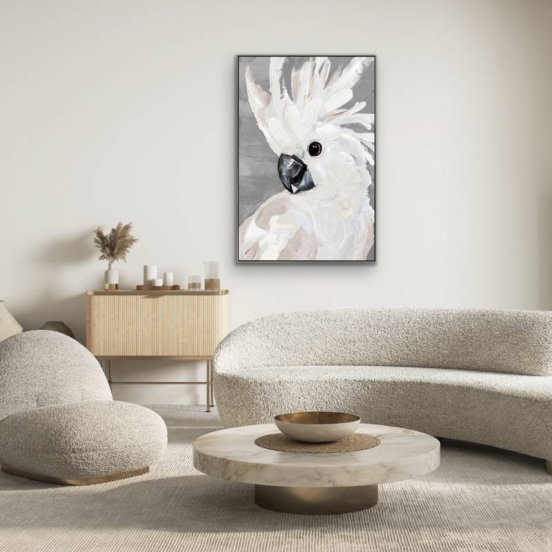 Cockatoo Artwork Framed Wall Art 120cm - Image 2